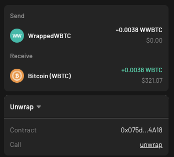 Unwrapped collateral